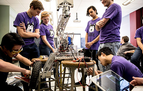 a group of students