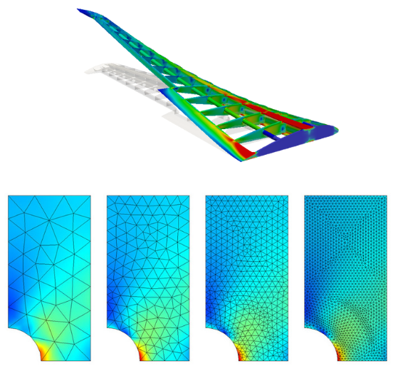 Rendering of an aircraft wing