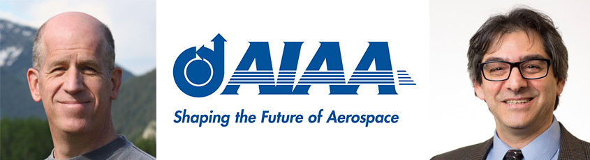 Photos of Dana Dabiri and Robert Yancy with the AIAA logo
