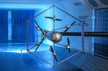 Amazon drone in Kirsten Wind Tunnel