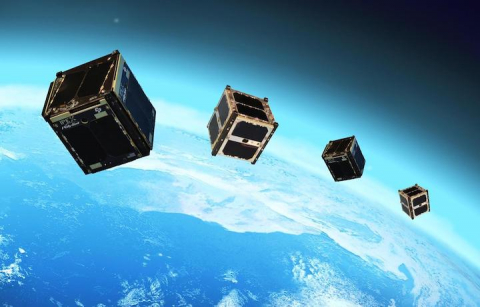 CubeSats after launch, courtesy of NASA.