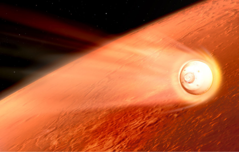  Illustration of NASA’s Perseverance descent to Mars