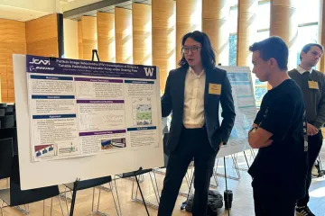 Jeffery Zhang presenting his poster