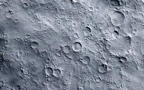 Close up of moon craters